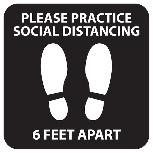 Identity Group Please Practice Social Distancing, Black, 15" 8450BK